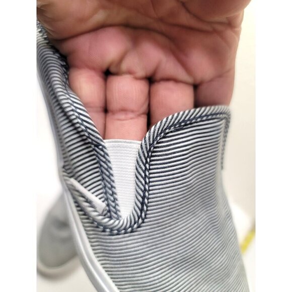 Vans Women's Slip-On Sneakers Blue & White Striped Canvas Size 9 - Picture 11 of 11